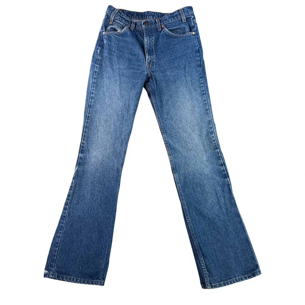 Levi's 517 Jeans Mens 32x34 Blue Orange Tab Vintage 80s Made in USA Bootcut